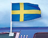 Schweden Autofahne gedruckt im Querformat | 27 x 45 cm - Bild 1