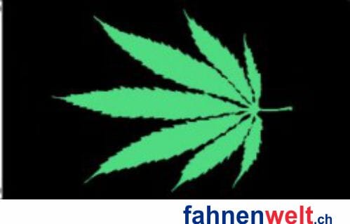 Cannabis Fahne gedruckt | 90 x 150 cm - Bild 1