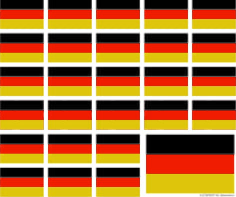 Aufkleber Deutschland auf Bogen | 12.5 x 10.5 cm - Bild 1