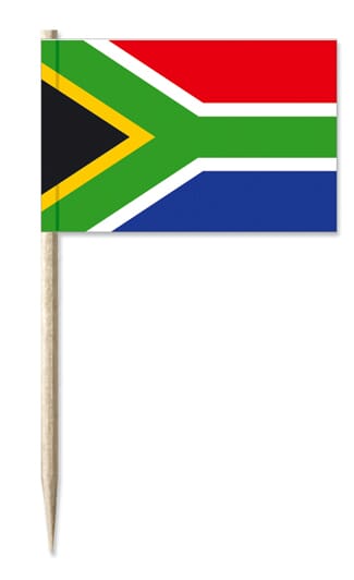 Mini-Fahnen S&uuml;dafrika Pack &agrave; 50 St&uuml;ck | 30 x 40 mm - Bild 1