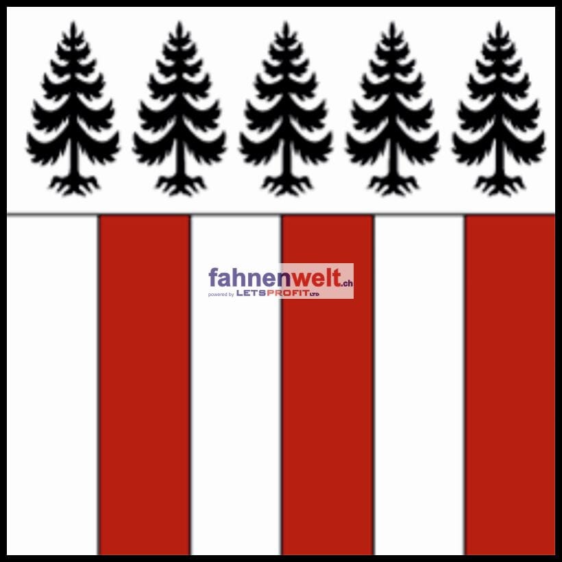 Fahne Gemeinde 1775 Mannens-Grandsivaz Ehemalige Gemeinde (FR) | 30 x 30 cm und Gr&ouml;sser - Bild 1