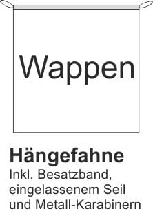 Fahne geflammt Basel-Stadt BS | 50 x 50 cm - Bild 3
