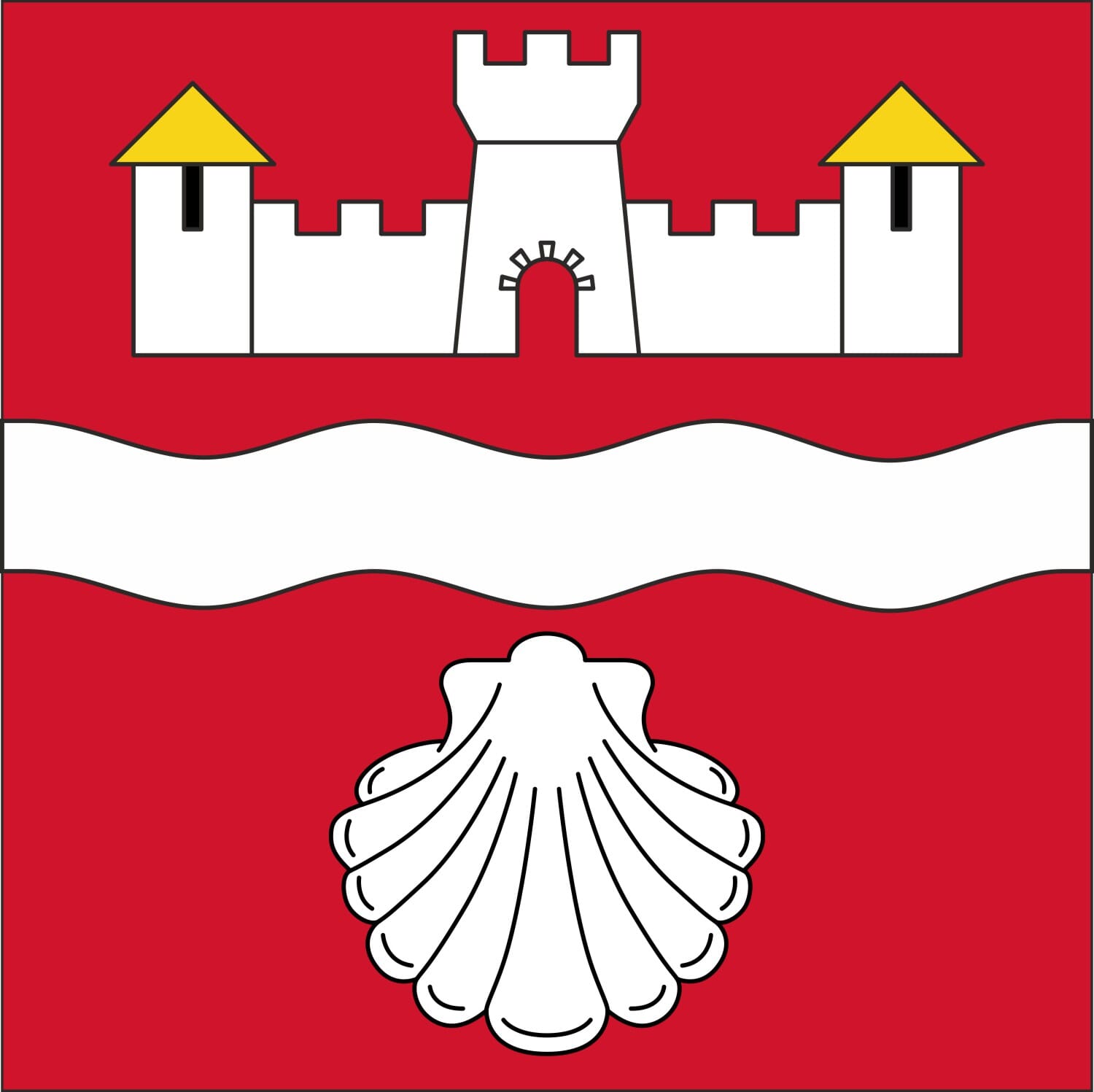 Fahne Gemeinde 6375 Beckenried (NW) | 30 x 30 cm und Gr&ouml;sser - Bild 1