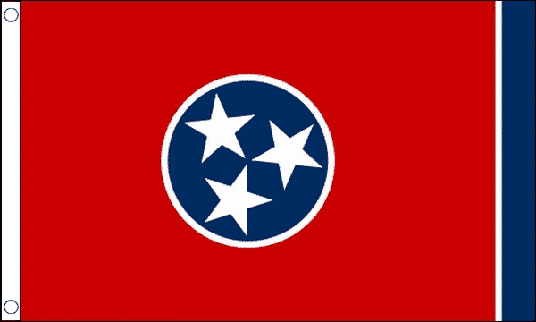 Tennessee Fahne gedruckt im Querformat | 60 x 90 cm - Bild 1