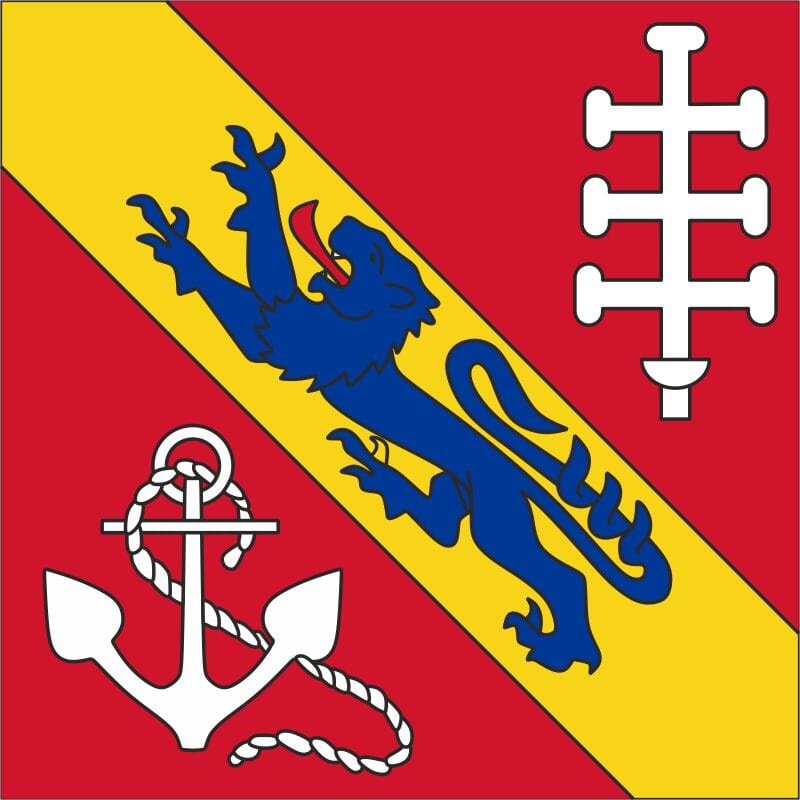 Fahne Gemeinde 1695 Estavayer-le-Gibloux Ehemalige Gemeinde (FR) | 30 x 30 cm und Gr&ouml;sser - Bild 1