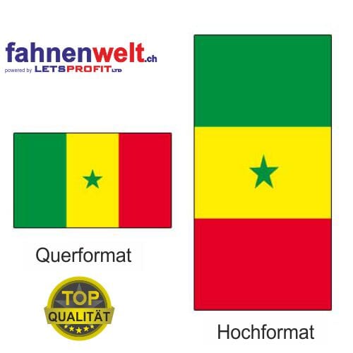 Senegal Fahne aus Multi-Flag im Hoch- und Querformat | diverse Gr&ouml;ssen - Bild 1