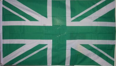 Union Jack UK Gr&uuml;n Fahne gedruckt | 90 x 150 cm - Bild 1
