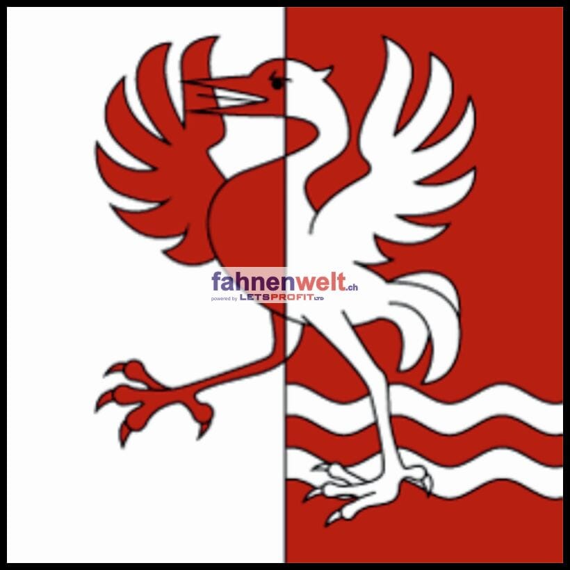 Fahne Gemeinde 1669 Albeuve Ehemalige Gemeinde (FR) | 30 x 30 cm und Gr&ouml;sser - Bild 1