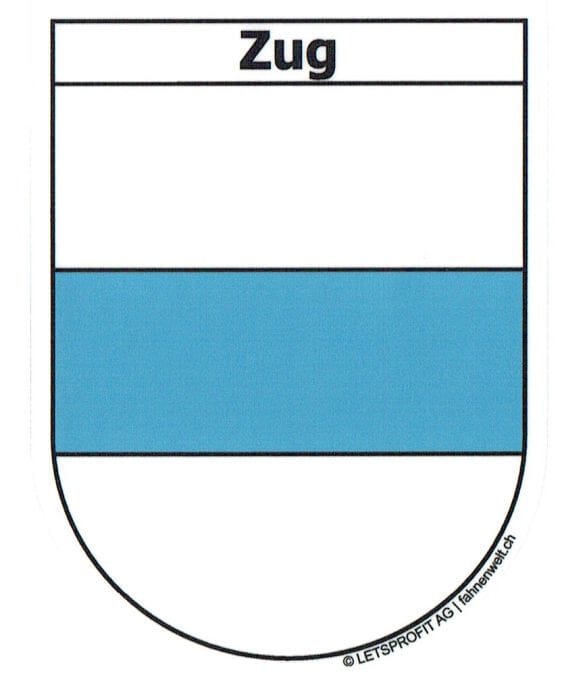 Wappen Zug Aufkleber ZG | 6.5 x 8.5 cm - Bild 1