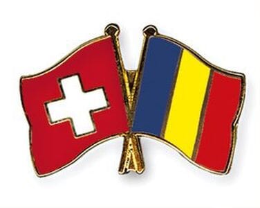 Freundschaftspin Schweiz-Rum&auml;nien | Gr&ouml;sse ca. 22mm - Bild 1