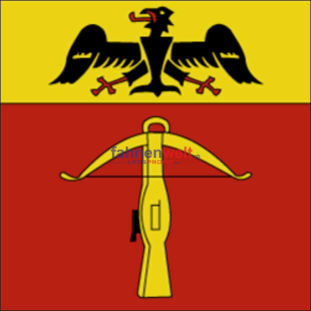 Fahne Gemeinde 6576 Gerra (Gambarogno) Ehemalige Gemeinde (TI) | 30 x 30 cm und Gr&ouml;sser - Bild 1