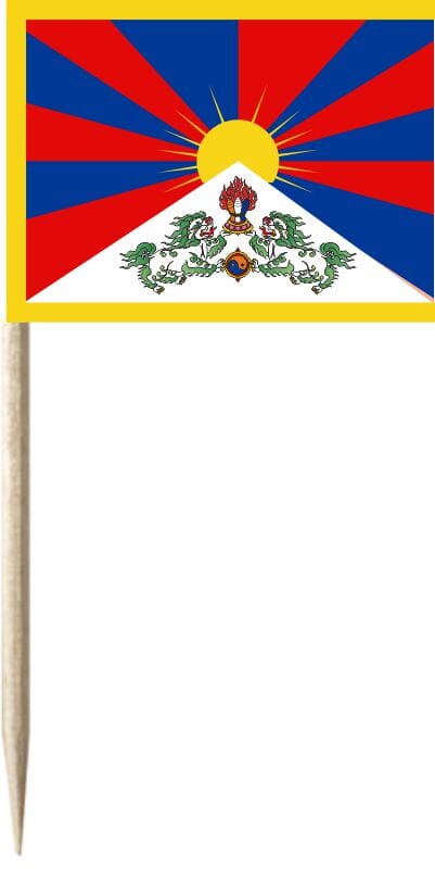 Mini-Fahnen Tibet Pack &agrave; 50 St&uuml;ck | 30 x 40 mm - Bild 1