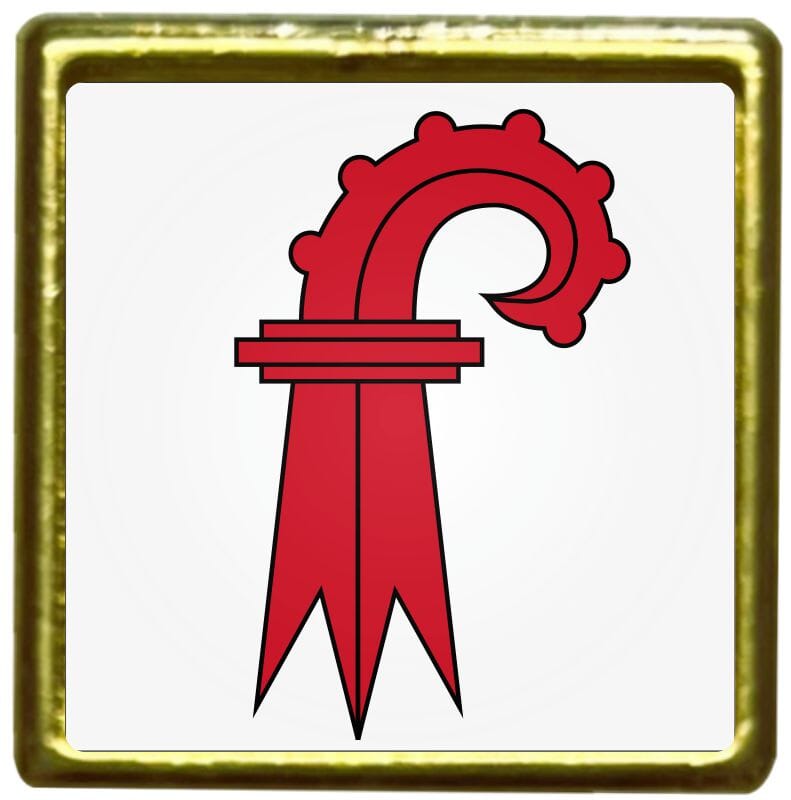 Pin Kanton Basel-Landschaft quadratisch mit Verschluss | 18x18 mm - Bild 1