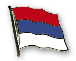 Flaggen Pin Serbien geschwungen | ca. 20 mm - Bild 1