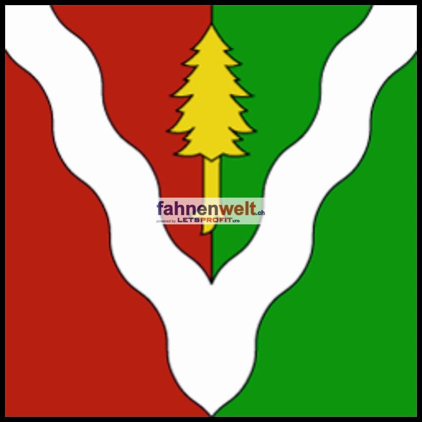 Fahne Gemeinde 1061 Villars-Mendraz Ehemalige Gemeinde (VD) | 30 x 30 cm und Gr&ouml;sser - Bild 1