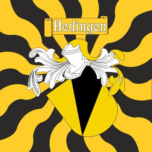 Fahne geflammt Gemeinde 8908 Hedingen (ZH) | 30 x 30 cm und Gr&ouml;sser - Bild 1