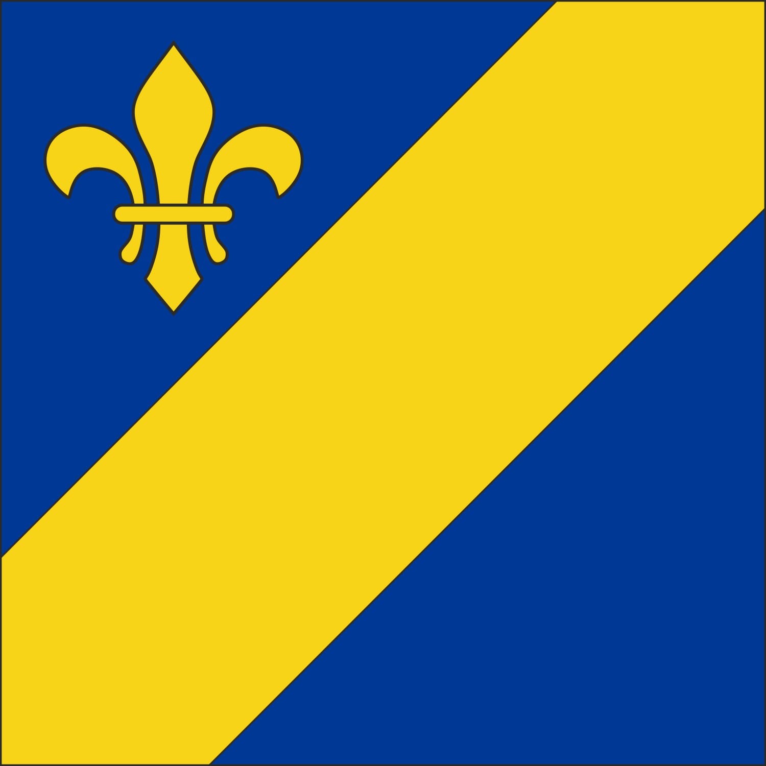 Fahne Gemeinde 2932 Coeuve (JU) | 30 x 30 cm und Gr&ouml;sser - Bild 1
