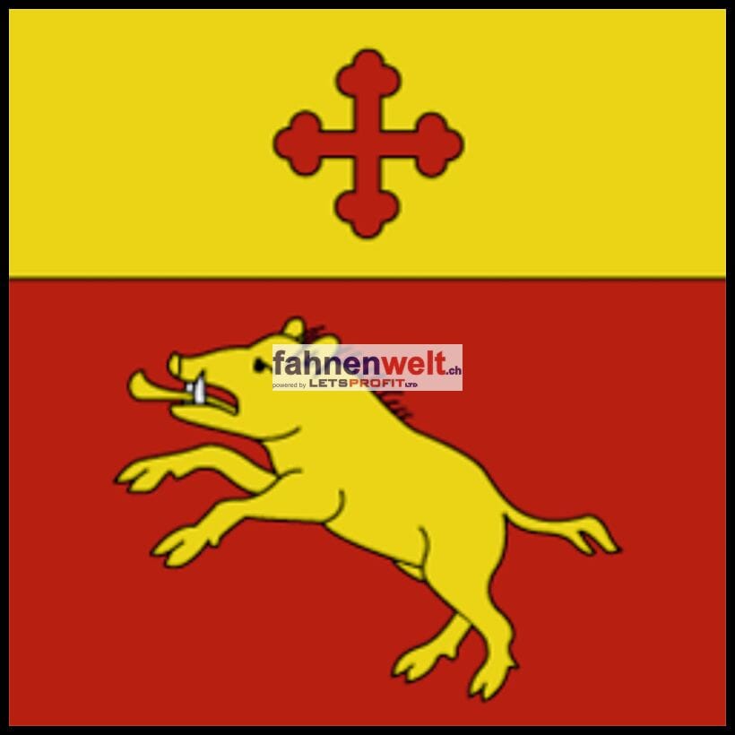 Fahne Gemeinde 1784 Courtepin Ehemalige Gemeinde (FR) | 30 x 30 cm und Gr&ouml;sser - Bild 1