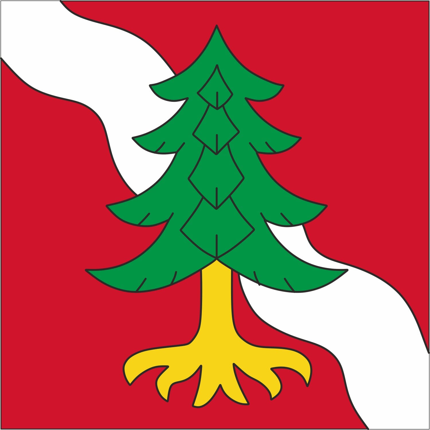 Fahne Gemeinde 3619 Eriz (BE) | 30 x 30 cm und Gr&ouml;sser - Bild 1