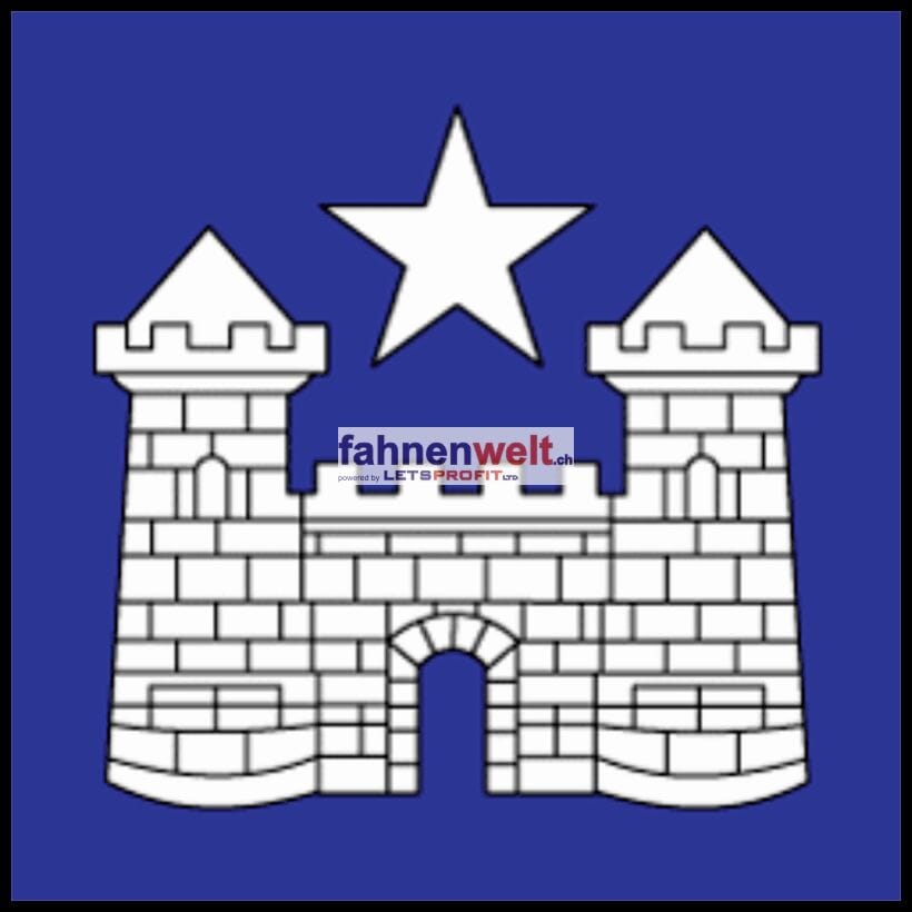 Fahne Gemeinde 1554 Rossens Ehemalige Gemeinde (VD) | 30 x 30 cm und Gr&ouml;sser - Bild 1