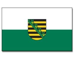 Sachsen Hissfahne gedruckt quer | 90 x 150 cm - Bild 1