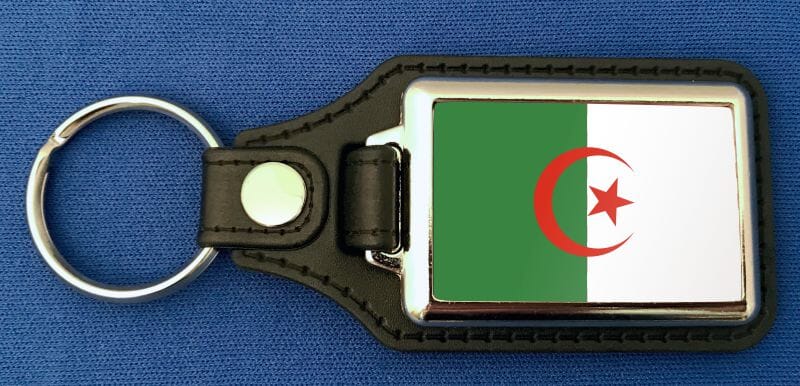 Algerien Schl&uuml;sselanh&auml;nger aus Metall und Kunstleder | ca. 95 X 37 mm - Bild 1