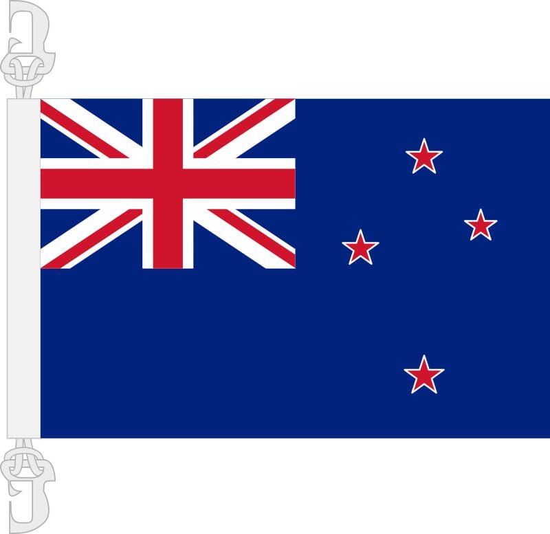 Neuseeland Hissfahne gedruckt im Querformat | 30 x 45 cm - Bild 1