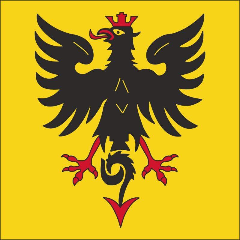 Fahne Bezirk Brig (VS) | 30 x 30 cm und Gr&ouml;sser - Bild 1