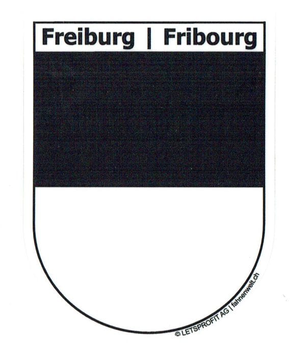 Wappen Freiburg/Fribourg Aufkleber FR | 6.5 x 8.5 cm - Bild 1