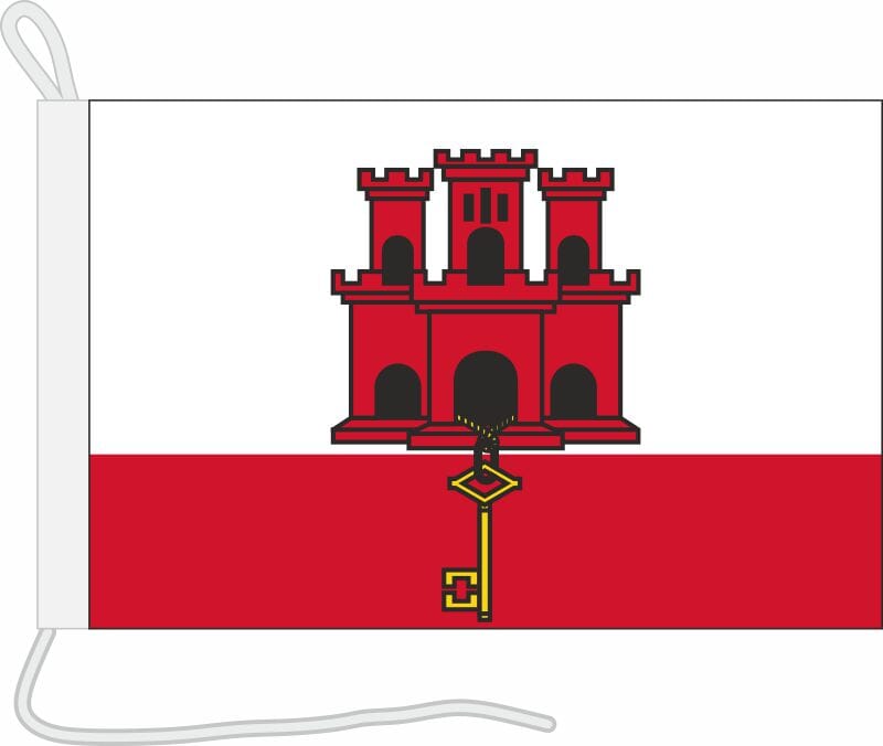 Bootsfahne Gibraltar | 30 x 45 cm - Bild 1