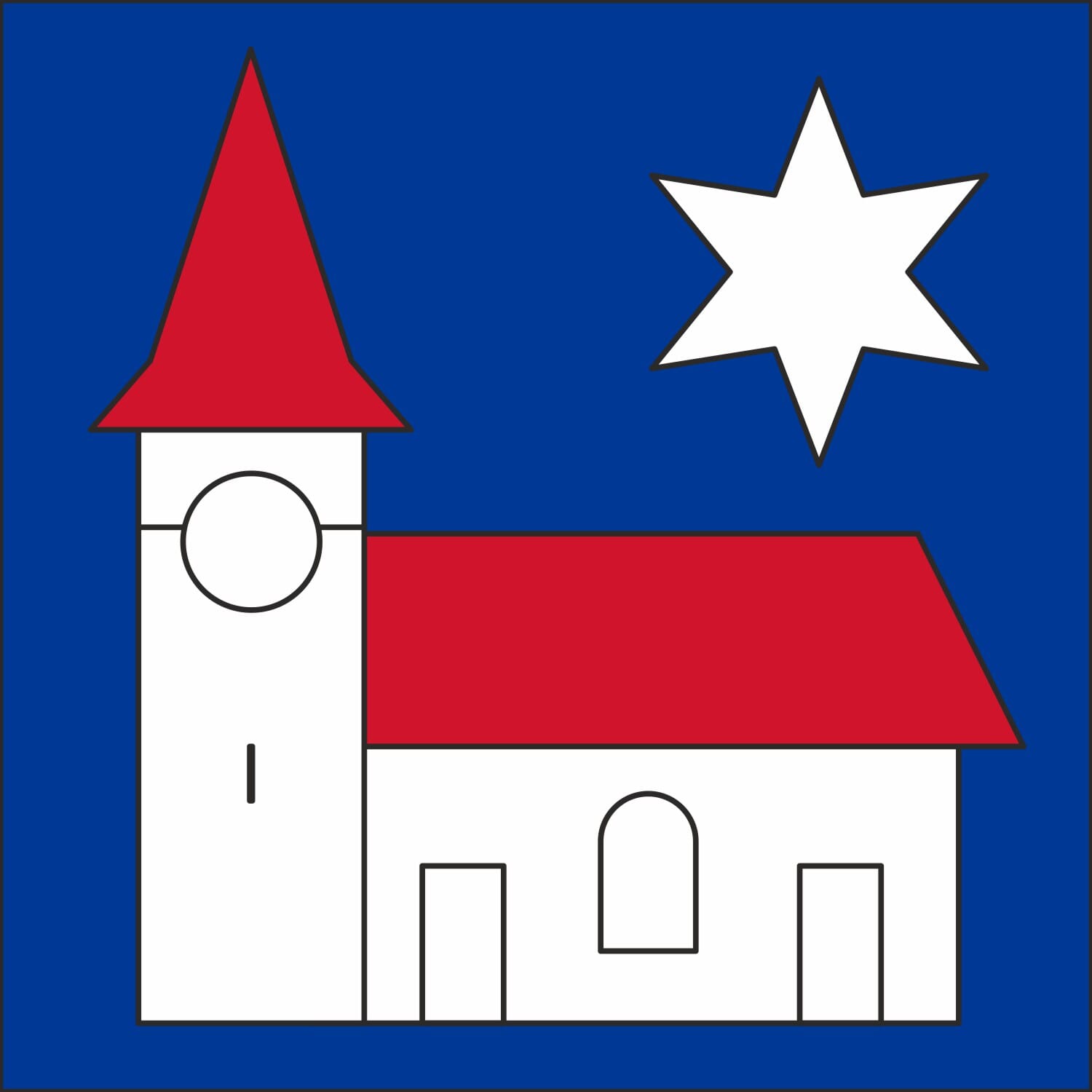 Fahne Gemeinde 3045 Meikirch (BE) | 30 x 30 cm und Gr&ouml;sser - Bild 1