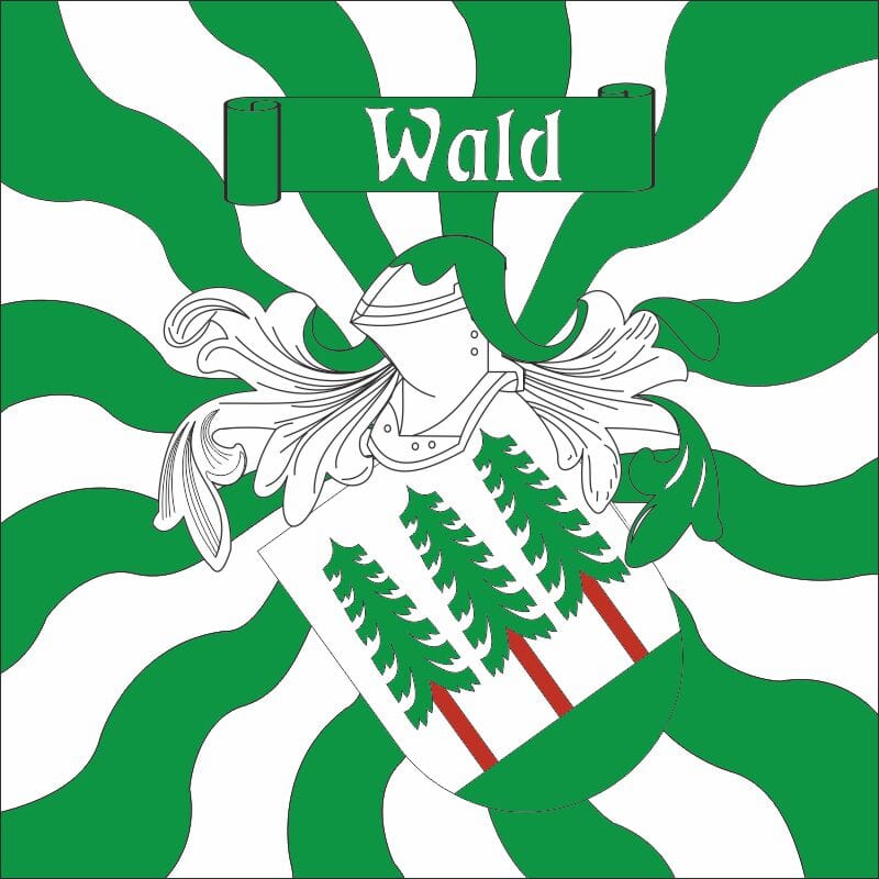Fahne geflammt Gemeinde 8636 Wald (ZH) | 30 x 30 cm und Gr&ouml;sser - Bild 1