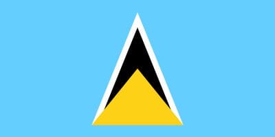 L&auml;nderfahne Saint Lucia | Multi-Flag | Gr&ouml;sse ca. 90 x 150 cm - Bild 1