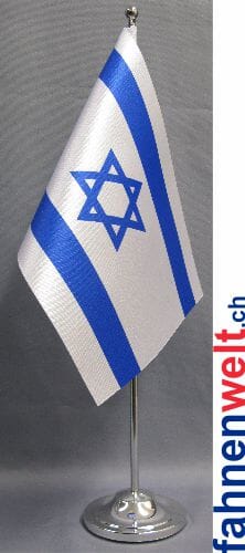 Israel Tisch-Fahne DeLuxe ohne St&auml;nder | 15.5 x 24 cm - Bild 1