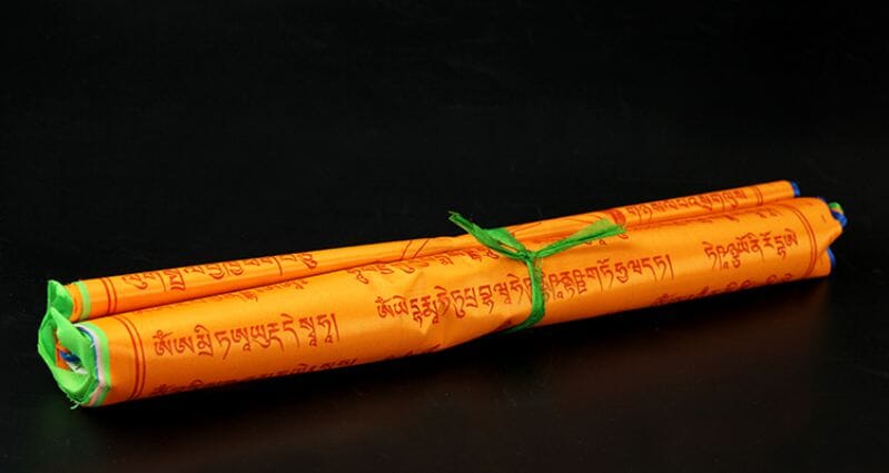 Tibetische Gebetsfahnenkette aus Stoff | 30 Fahnen 27 x 22 cm 8.4 m lang - Bild 4