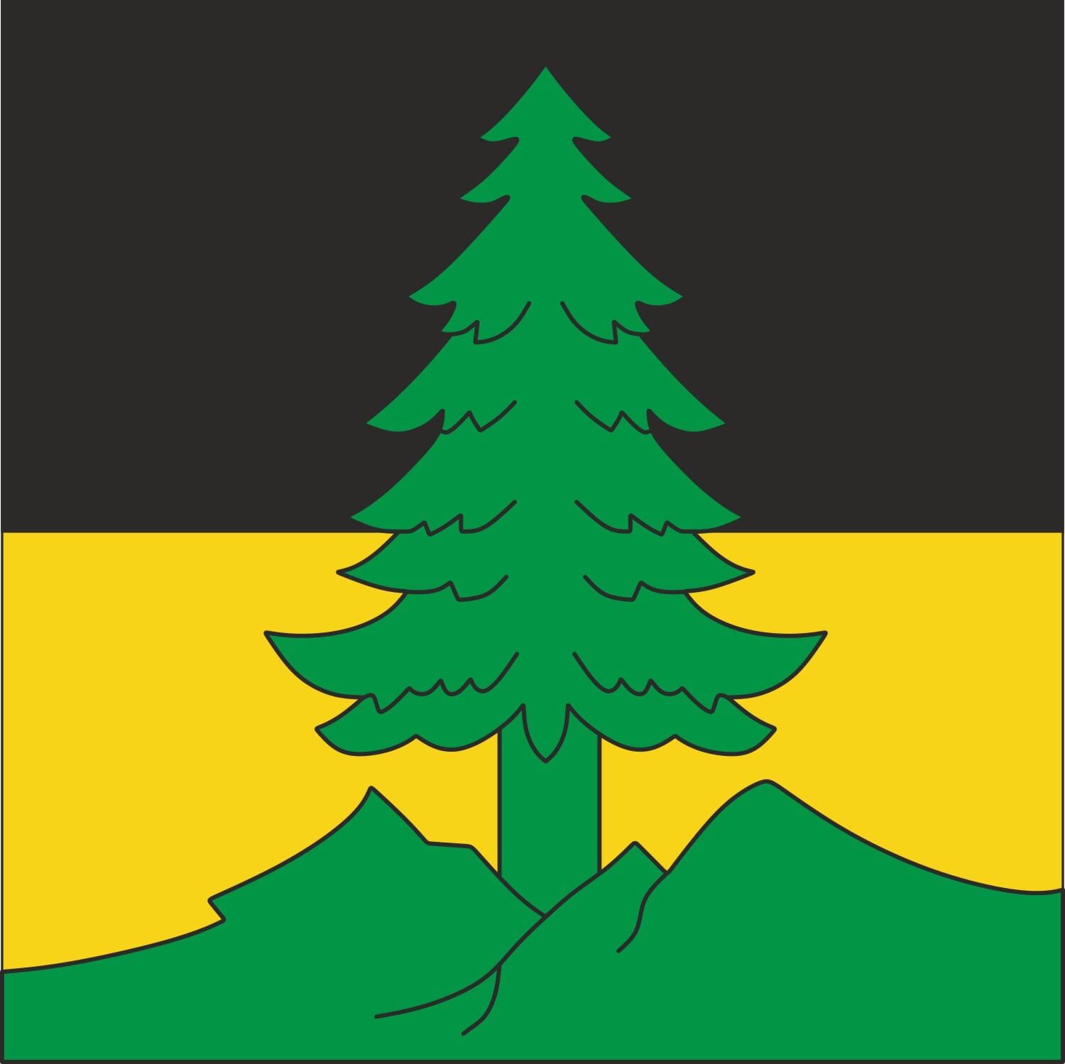 Fahne Gemeinde 1854 Leysin (VD) | 30 x 30 cm und Gr&ouml;sser - Bild 1