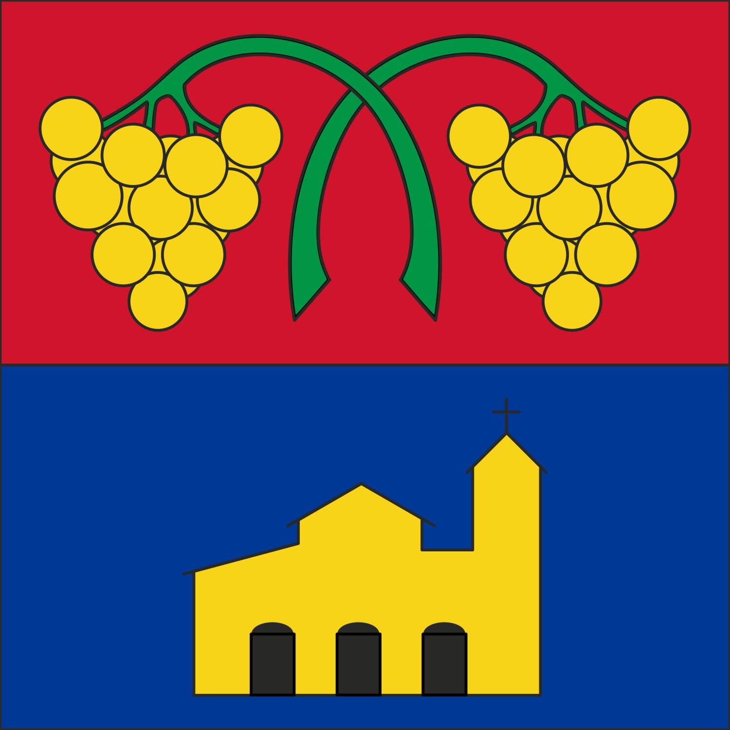 Fahne Gemeinde 1926 Fully (VS) | 30 x 30 cm und Gr&ouml;sser - Bild 1
