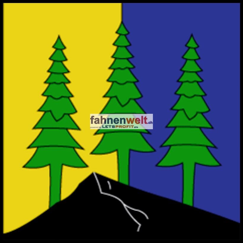 Fahne Gemeinde 1295 Mies (VD) | 30 x 30 cm und Gr&ouml;sser - Bild 1