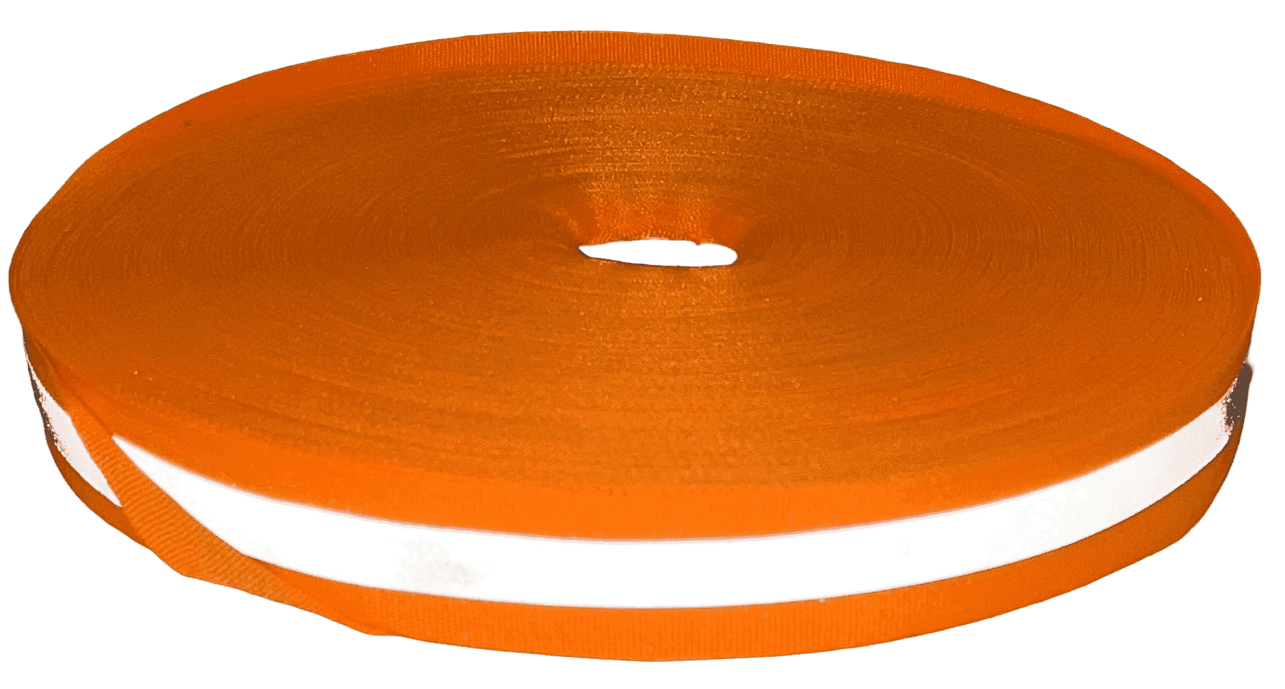 Reflektierendes Band zum Aufn&auml;hen orange 2.5 cm mit 1 cm Reflektorstreifen Meterware - Bild 2