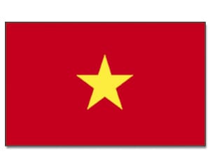 Vietnam Hissfahne gedruckt im Querformat | 90 x 150 cm - Bild 1