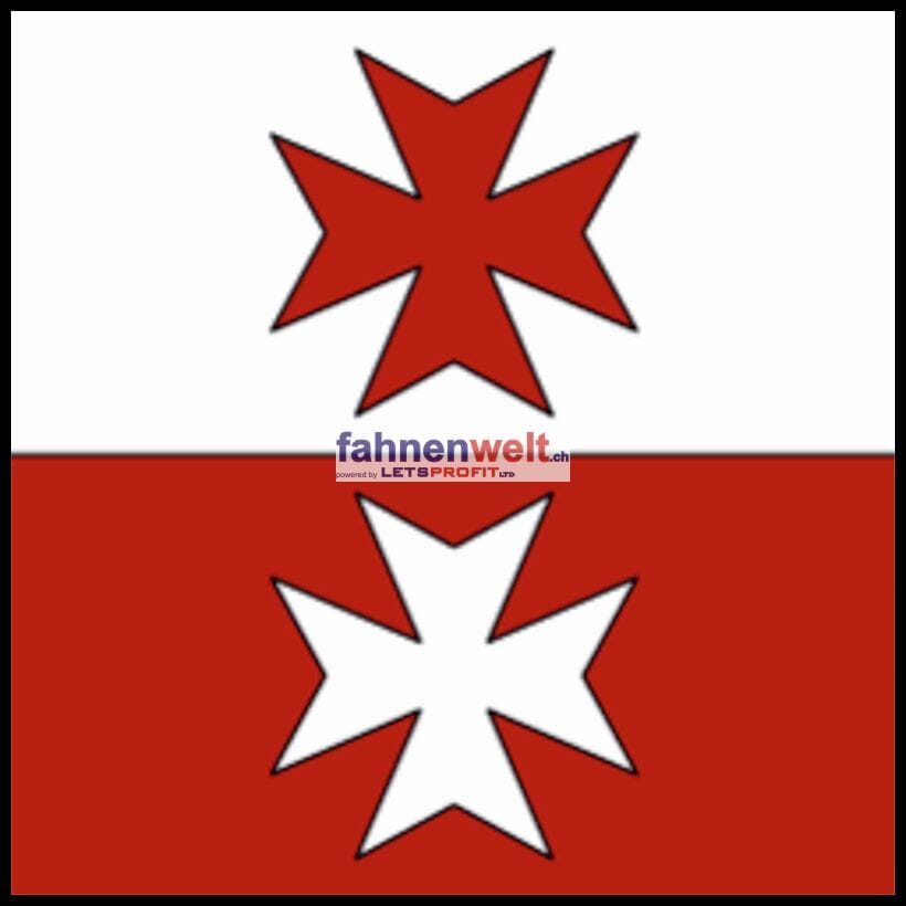 Fahne Gemeinde 1308 La Chaux (Cossonay) (VD) | 30 x 30 cm und Gr&ouml;sser - Bild 1