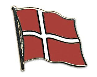 Flaggen Pin D&auml;nemark geschwungen | ca. 20 mm - Bild 1