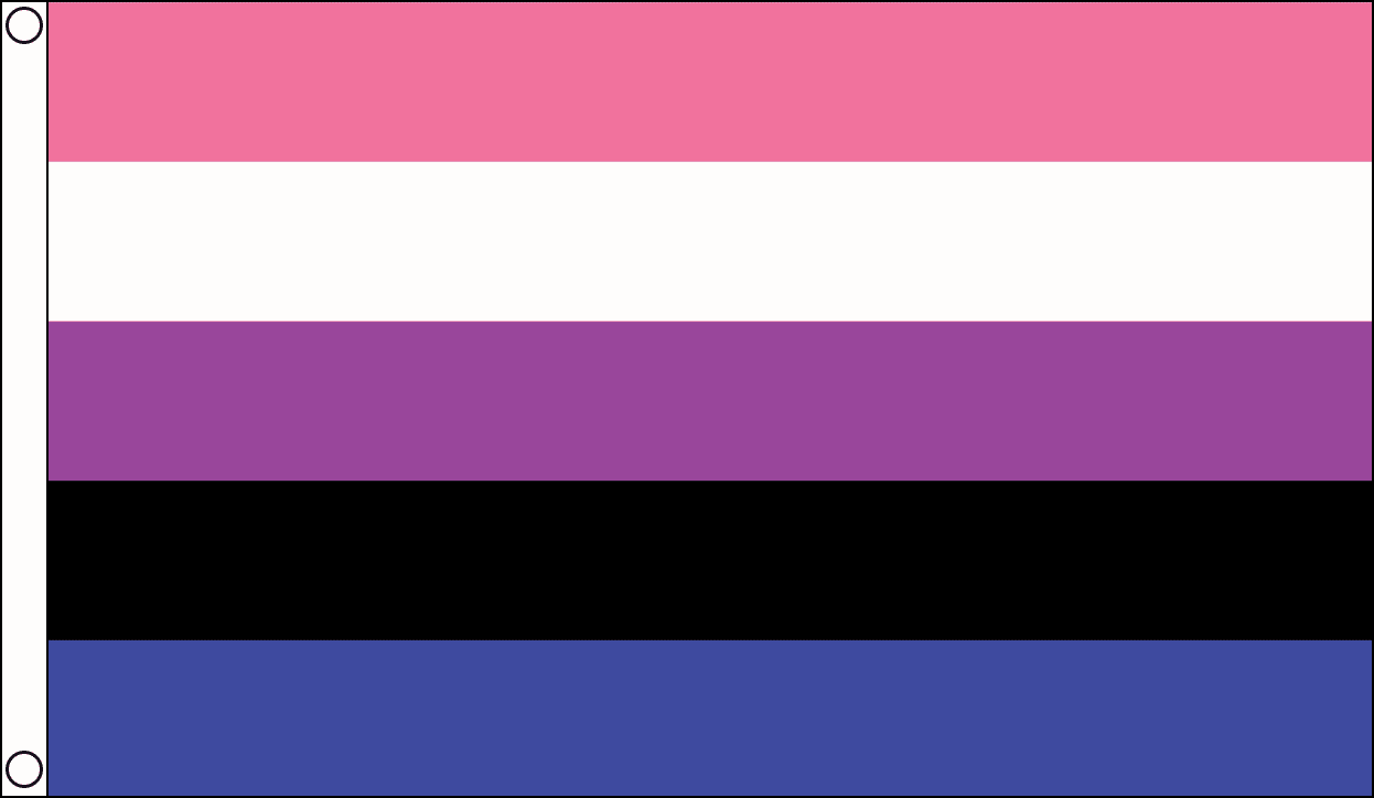 Genderfluid Fahne aus Stoff | 90 x 150 cm - Bild 1