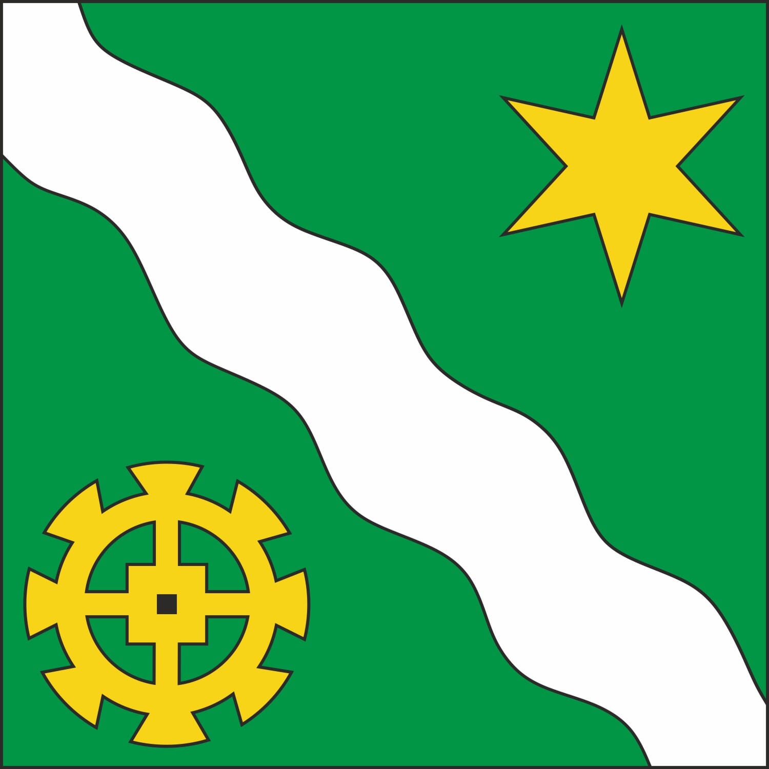 Fahne Gemeinde 3858 Hofstetten (BE) | 30 x 30 cm und Gr&ouml;sser - Bild 1