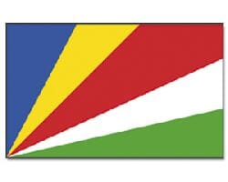 Seychellen Hissfahne gedruckt im Querformat | 90 x 150 cm - Bild 1
