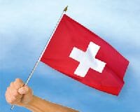 Schweiz Fahne / Flagge am Stab | 30 x 45 cm - Bild 1