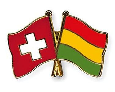 Freundschaftspin Schweiz-Bolivien | Gr&ouml;sse ca. 22mm - Bild 1
