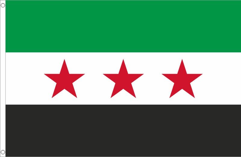 Syrische Fahne ab 2025 aus Stoff mit Oesen | 150 x 225 cm - Bild 1