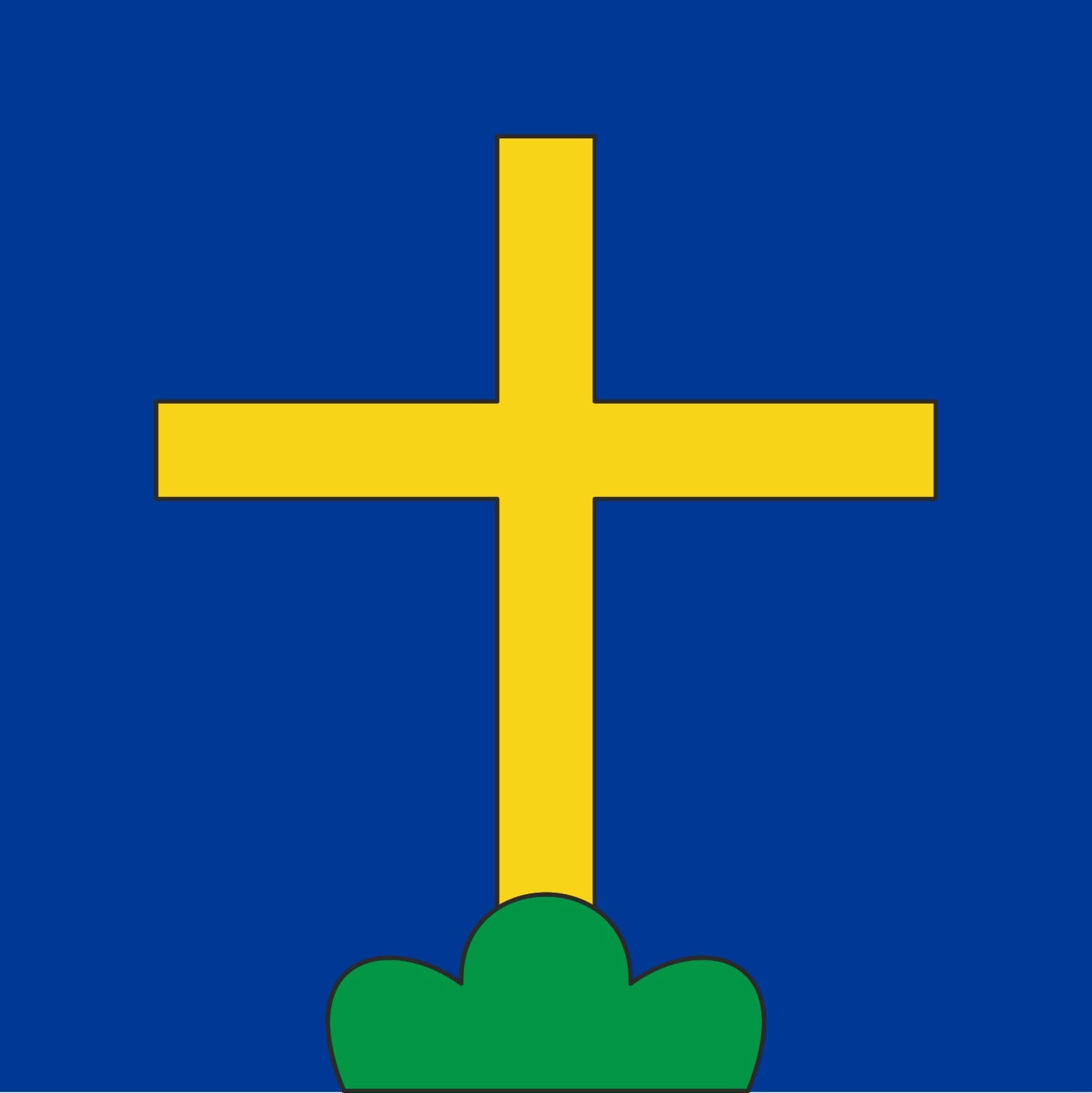 Fahne Gemeinde 1450 Sainte-Croix (VD) | 30 x 30 cm und Gr&ouml;sser - Bild 1