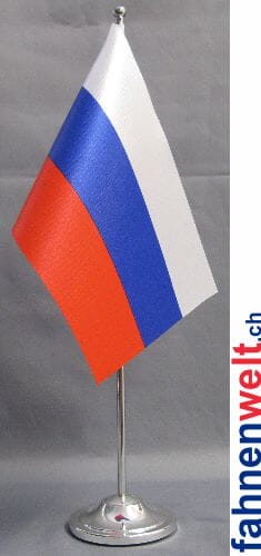 Russland Tisch-Fahne DeLuxe ohne St&auml;nder | 15.5 x 24 cm - Bild 1